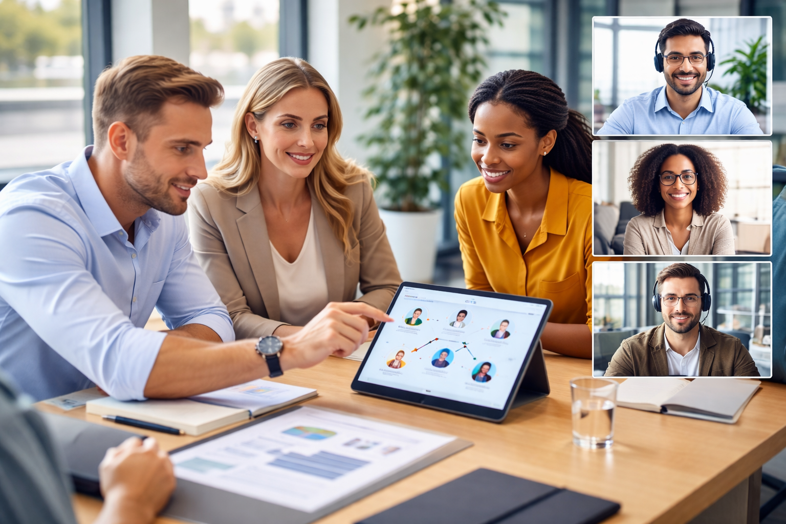 Blended Collaborative team meeting in action 